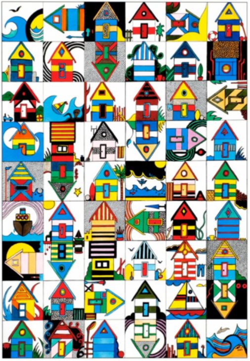 Beach Hut Squares